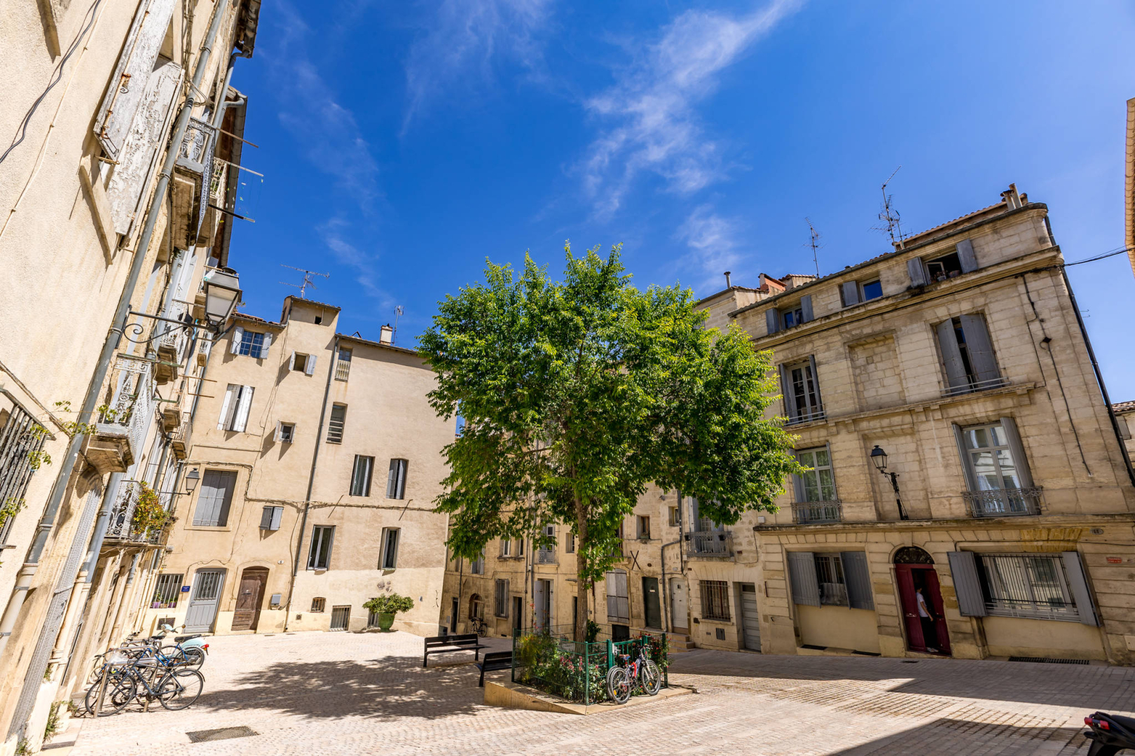 Vue des immeubles du plan de l'Om à Montpellier