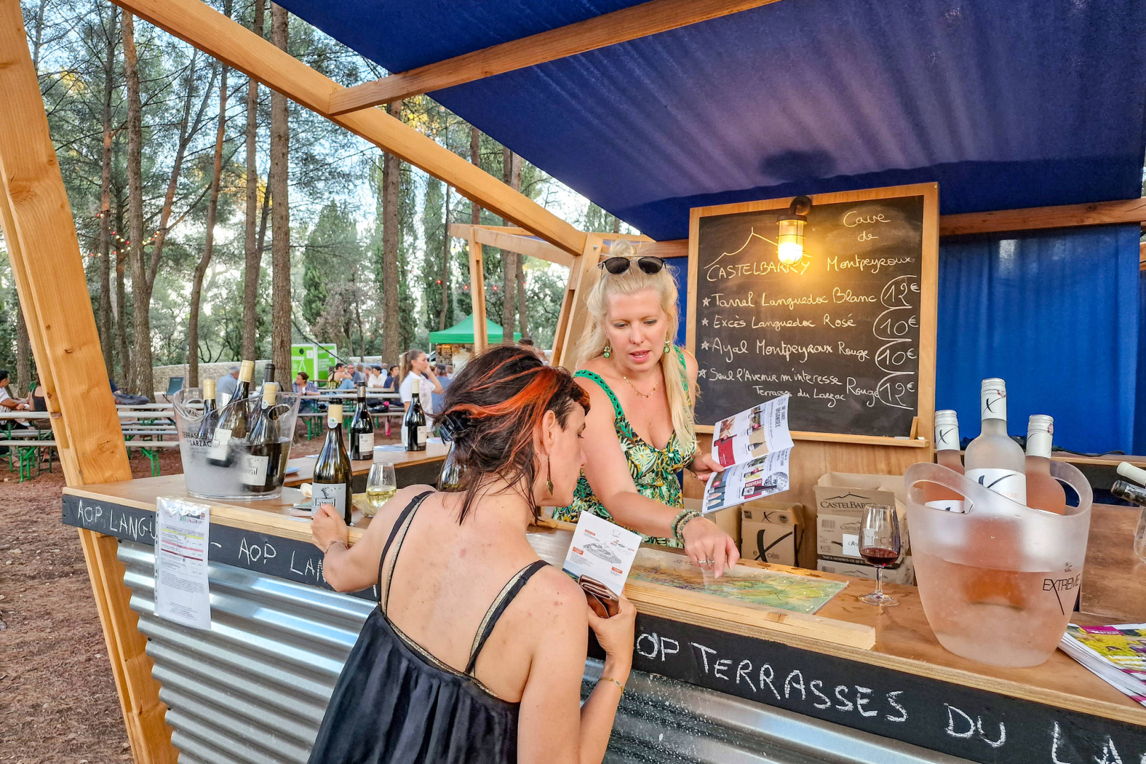 Stand dégustation O'Millésimes au Domaine d'O