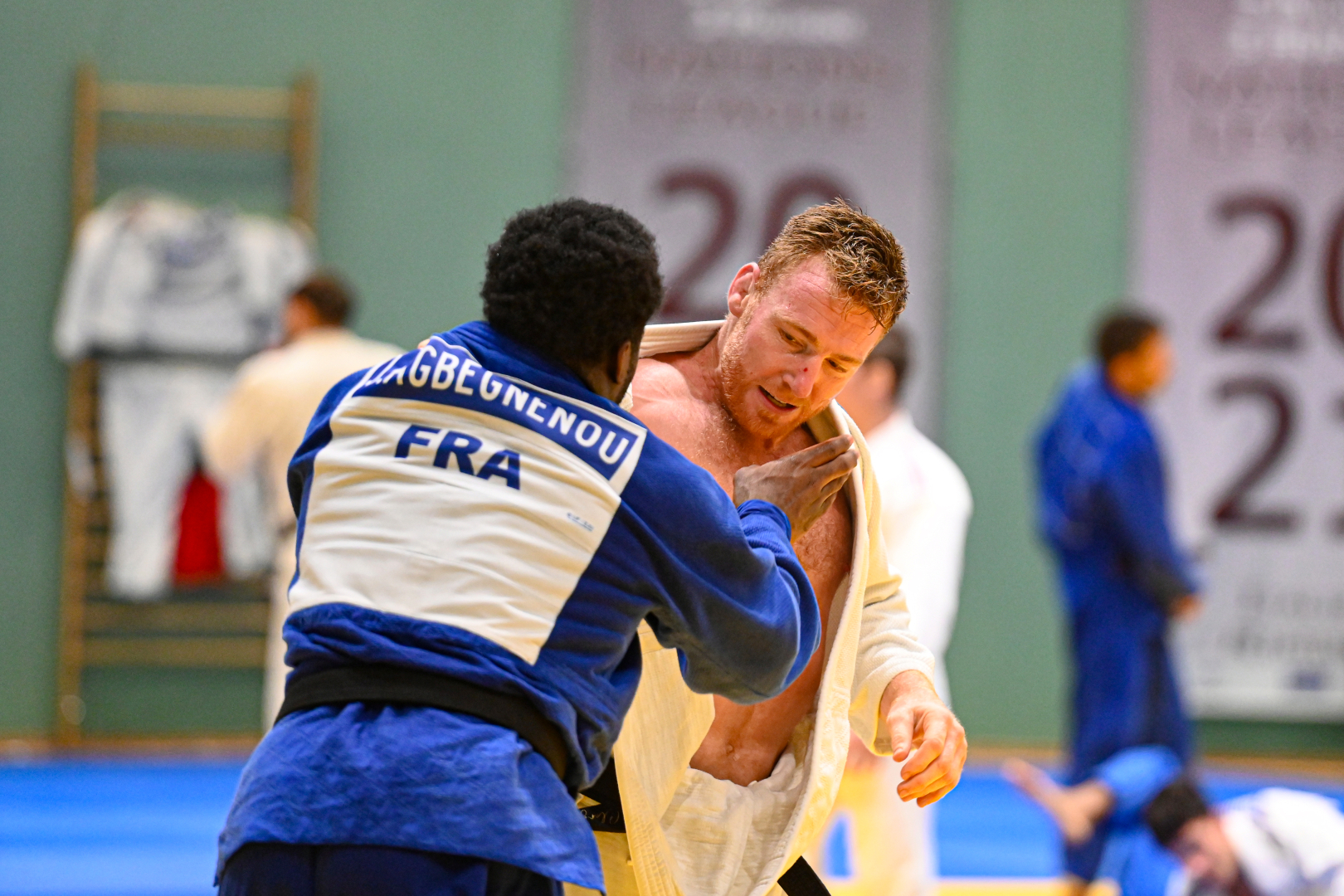 Judokas à l'entraînement