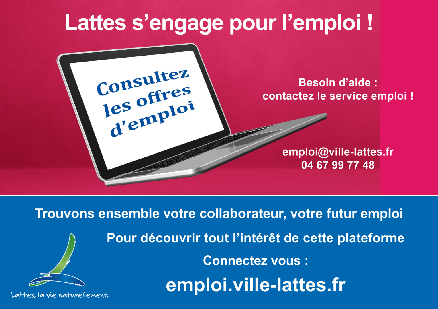 Pub site emploi Lattes