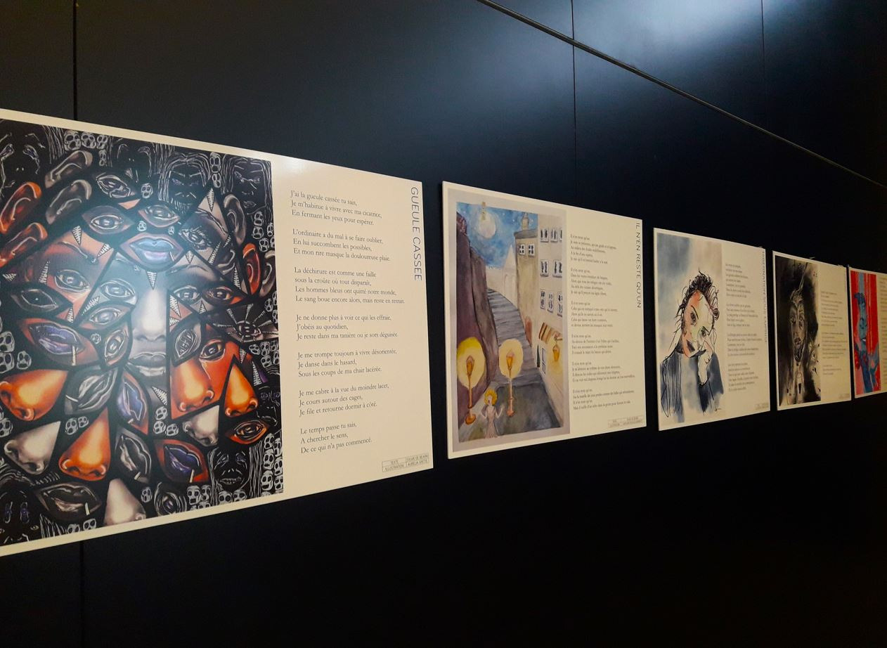 Vue de l'exposition "L'onde des silences" à l'Hôtel de Ville de Montpellier