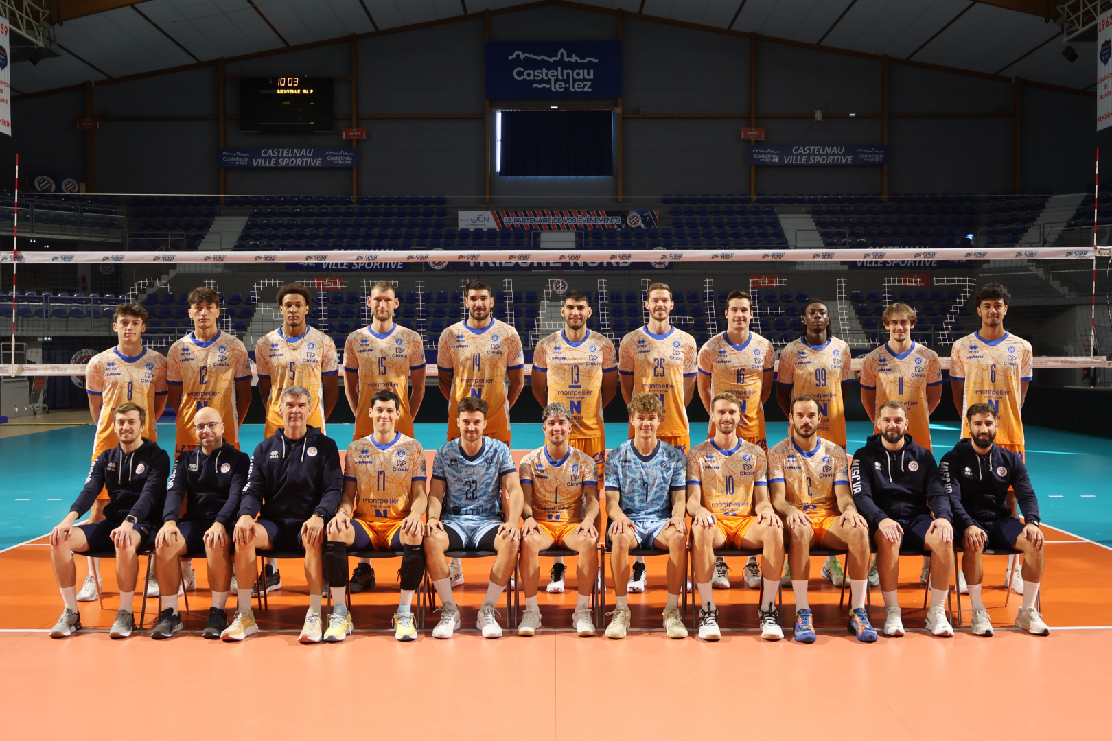 L'équipe du MHSC Volley 2025 - 2026 soutenue par la Métropole de Montpellier