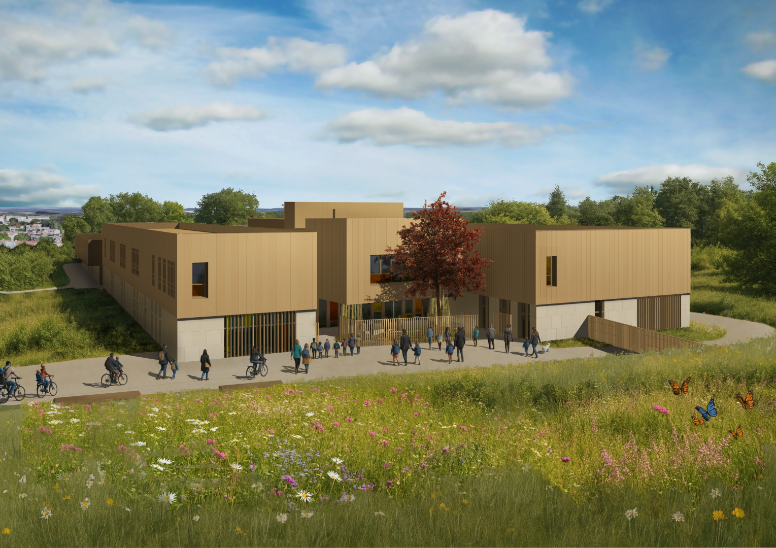 Esquisse groupe scolaire Croix d'Argent Montpellier