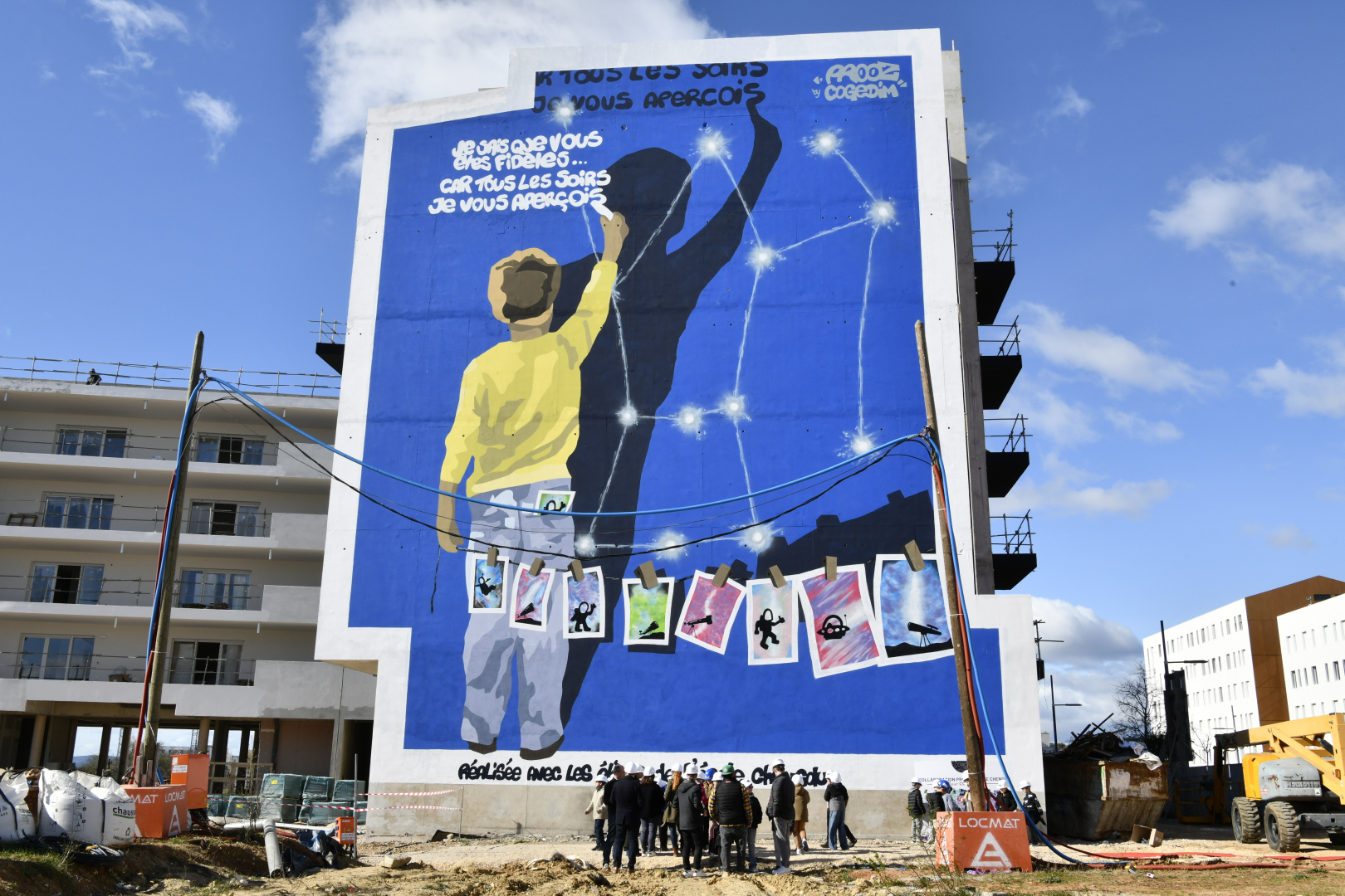 La fresque culmine à 21 mètres
