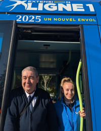 Philippe et Myckaeline, conducteurs de la rame inaugurale