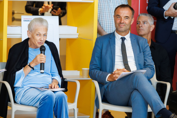 Elisabeth Badinter et Michaël Delafosse 